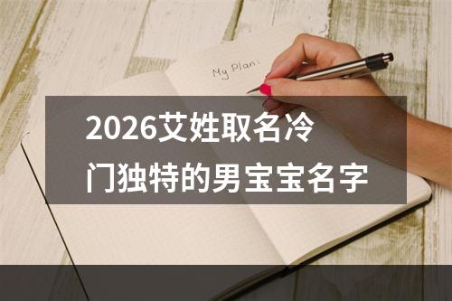 2026艾姓取名冷门独特的男宝宝名字