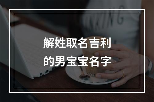 解姓取名吉利的男宝宝名字