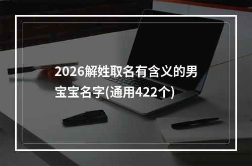 2026解姓取名有含义的男宝宝名字(通用422个)