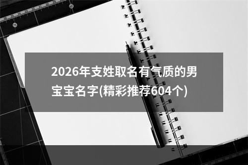 2026年支姓取名有气质的男宝宝名字(精彩推荐604个)