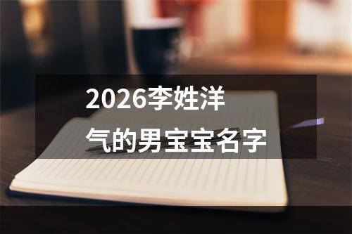 2026李姓洋气的男宝宝名字