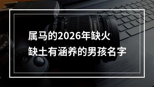 属马的2026年缺火缺土有涵养的男孩名字