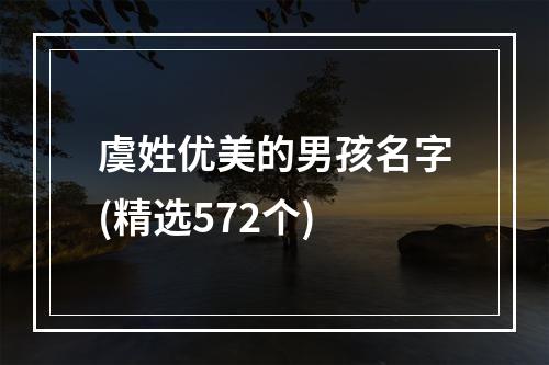 虞姓优美的男孩名字(精选572个)
