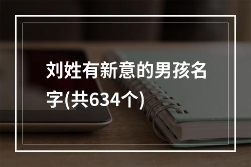 刘姓有新意的男孩名字(共634个)