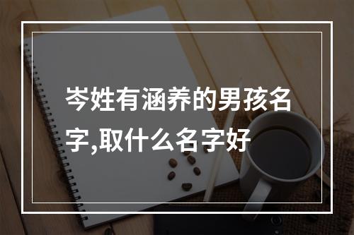 岑姓有涵养的男孩名字,取什么名字好
