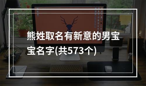 熊姓取名有新意的男宝宝名字(共573个)