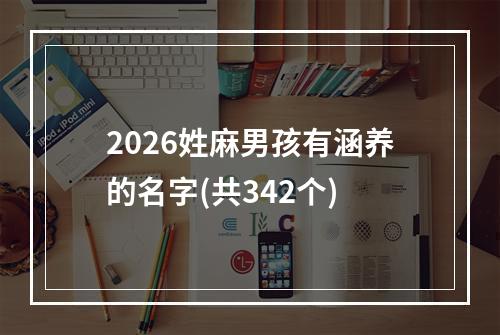2026姓麻男孩有涵养的名字(共342个)