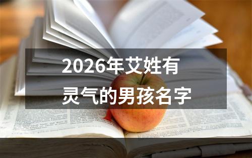 2026年艾姓有灵气的男孩名字