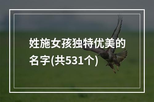 姓施女孩独特优美的名字(共531个)