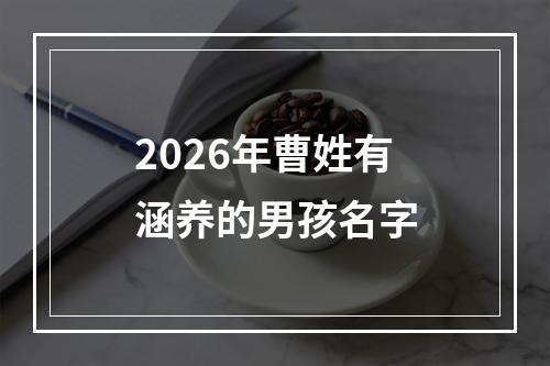 2026年曹姓有涵养的男孩名字