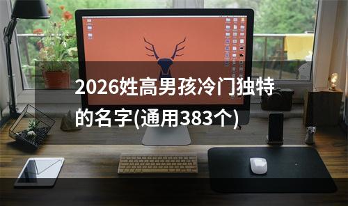2026姓高男孩冷门独特的名字(通用383个)