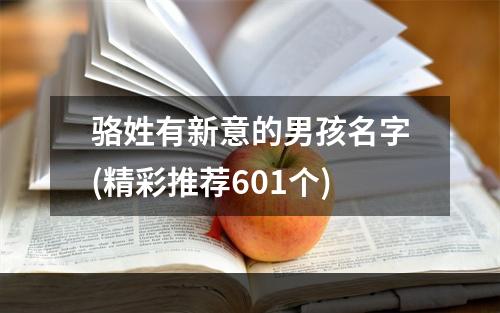 骆姓有新意的男孩名字(精彩推荐601个)