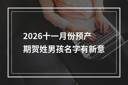 2026十一月份预产期贺姓男孩名字有新意
