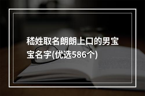 嵇姓取名朗朗上口的男宝宝名字(优选586个)