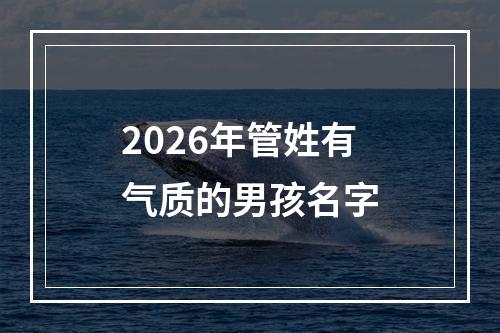 2026年管姓有气质的男孩名字